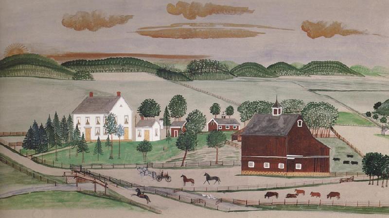 Paul A.Seifert Wisconsin Farm Scene oil painting picture